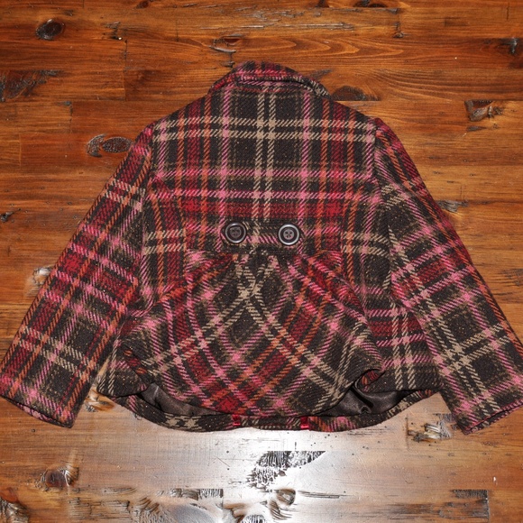 GAP Kids Metallic Plaid Wool Blend Tweed Jacket - Picture 3 of 6